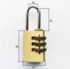Mini 3 ou 4 chiffres cadenas réinitialisable chiffre mot de passe sac bagage mécanique combinaison dial-up voyage sans clé serrure codée en laiton