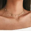 Mode långa halsband 2018 sommar ny böhmen stil guld silver färg stjärna måne halsband kvinnor boho pendlar choker smycken g2