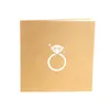 Открытка Поздравительные Подарочная карта Gold Laser Cut 3-й день кольцо свадебные приглашения Romantic Handmade Валентина для любовника