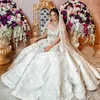 Charmante robe de mariée en dentelle robe de mariée perles de cristal hors épaule appliques florales robe de mariée 2018 robes de mariée étincelantes sur mesure