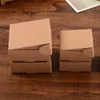 3 tailles petites boîtes de papier kraft brun boîtes d'emballage en carton pour cadeau faveur de mariage emballage savon cuisson akes biscuits chocolat boîte d'emballage