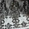 Black French Vintage tissu broderie en dentelle robe de mariée de gabarit