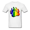 2018 mais recente t-shirt novelty orgulho gay urso garra arco-íris bandeira 3d impressão t camisa de verão camisa masculina francês tamanho grande 3xl completo algodão