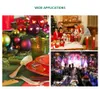 Jul Broderi Vinflaska Bag Cover för Xmas Party Holiday Decoration presenterar en glad festlig atmosfär