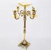 Nuovo arrivo 63 cm Altezza Candelabro a 5 braccia Decorazione per feste con ciotola di fiori nel centro centrale per matrimoni o eventi Due dimensioni