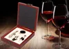 Custiom ren Weinflaschenöffner, Wein, Seepferdchen, Messer, vierteiliges Set, Öffner, Weinstopfen, Ringausgießer, Holzkiste, Geschenkbox, 4366822