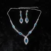 YT043 Fashion Alloy Necklace 2Colours Rhinestone Necklace Earring Set Crystal Jewelry Sets for Brides Wedding Jewelry High Quality1657021