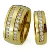 Su conjunto de banda de anillo de compromiso de boda de acero inoxidable en su tono de oro R276 Men tamaño 10-15; tamaño de las mujeres 6-9296c