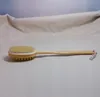 Body Bath Brushes, Sponges Dry Skin Brushing Back Scrubber for Exfoliating and Cellulite Bamboo with Long Handle Shower