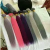 Mink Virgin Human Hair Weaves Brazylijski Wiązki Włosów Prosto Wątek Dostosowane Colorfull Ludzki Przedłużanie Włosów Bulk Orde Rwholesale