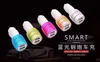 Wholesale colorful led USB car charger 2 ports 5V 2.1A micro auto power dual USB car adapter for iPhone/Samsung/Android phones