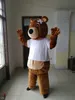 Brun Teddy Bear Mascot Kostym Character Kostym Vuxen Storlek Gratis frakt