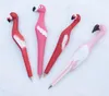 Różowy Flamingo Długopis Biro Długopis Ręcznie Rzeźbione Drewna Zwierzęta Papeteria Tropikalny Ptak Długopis Rzemiosła Party Favor Nagroda dla Studentów biuro upominkowe