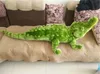 Dorimytrader Jumbo Simulation Alligator Plush Toy Big Emulational Animal Crocodile Doll Pillow för barn Present Hem Deco 220cm Dy60293