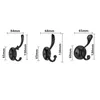 Zinc Alloy Black Coat Hook Wall Mounted Robe Hook with Round Base Hat Key Hangers Modern Clothes Hangers for Bathroom Accessories6585257