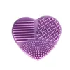 Colorful Heart Shape Clean Make up Brushes Wash Brush Silica Glove Scrubber Board Cosmetic Cleaning Tools1702304