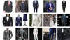 Handsome Embroidery Peak Lapel Silver Grey Wedding Groom Tuxedos Men Suits Wedding/Prom/Dinner Man Blazer(Jacket+Tie+Vest+Pants) 00123