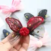 Butik 20pcs moda sevimli pom pom prus tavşan kulaklar saç tokaları katı kawaii gagus bowknot hayvan kulakları saç klipsleri prenses headware6339871