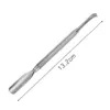 Plik paznokci Remover Manicure Trymmer Cuticle Pusher Ze Stali Nierdzewnej Nails Szlifierski Rod Manicure Pedicure Scrub Tool Pcharek