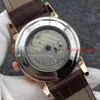 Orologio automatico da uomo in acciaio inossidabile da uomo meccanico in pelle marrone di alta qualità Orologio sportivo da uomo con carica automatica Orologio da polso maschile tourbillon