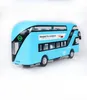 Alloy Car Model Toy, London Two-deck Bus with Light Sound, Pull-back, High Simulation, for Party Kid' Birthday' Gift, Collection, Decoration