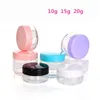 10G 15G 20G draagbare fles plastic cosmetische lege potten duidelijke make-up crème container potten gevallen voor lippenbalsem