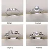 DIY Pearl Ring -inställningar 925 SLIVER Ringar Inställningar 20 Styles DIY -ringar Justerbara smycken Inställningar Juluttalande smycken4358868