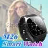 M26 Smartwatch Wirelss Bluetooth Smart Watch Phone Armband Kamera Fjärrkontroll Anti-Lost Alarm Barometer x6 A1 Watch för Android