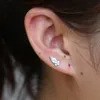 2018 new design fashion tiny cute cz gift 925 sterling silver minimal minimalist lovely the second stud ear topper stud earrings