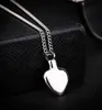 DHL Memorial Cremation Ashes Urn Ketting Love Heart Silver Necklacelocket Hanger Bot Ash Sieraden voor Mannen Vrouwen Hanger