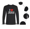 Blackday I Love Jesus Christian T-shirt met lange mouwen Fitness T-shirt met herenshirt Luxe in mode camisa masculina Katoenen T-shirt S2803