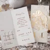 Invitations de mariage 3D personnalisées fournitures de fête cartes d'invitation de découpe Laser de château de mariée et de marié