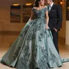 Luxury Beads Embroidery Prom Dresses Sexy Off Shoulder Lace Appliques Ball Gown Evening Dresses Glamorous Saudi Arabia Party Dress Plus Size