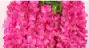 Décoration de mariage Fleurs de lierre artificielles avec feuille Soie Wisteria Fleur de vigne Rotin pour centres de table de mariage Bouquet Guirlande Maison