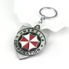 Resident Evil 2 kleuren legering sleutelhanger Umbrella Corporation Logo schild vorm Hoder voor fans Unieke filmsieradenaccessoires