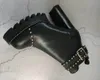 Chaussures en cuir pour femme à lacets ruban ceinture boucle bottines usine directe femme talon rugueux tête ronde automne hiver Martin BootsTAILLE.35-4