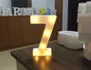 Number LED Digital Lights Light Up White Plastic Digital Standing Hanging 0-9 Stage Show Love Garden Decoration Romantic Child