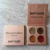 Schoonheid geglazuurd glitter oogschaduw merk palet hoge pigmenten langdurige waterdichte 4 kleuren glanzende glans oogschaduw make-up