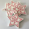 Witte Rode Kerstboom Ornament Houten Hangende Hangers Angel Snow Bell Eland Star Christmas Decorations voor thuis