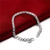 Haute qualité Nouveau rond ajouté marque 925 bracelet en argent JSPB157 Bête cadeau hommes et femmes en argent sterling plaqué Charm bracelets2425