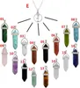 128 Style Star / Lotus Hexagonal Prism Halsband Ädelsten Rock Natural Crystal Quartz Healing Point Pendulum Chakra Lång Kvinnor Yoga halsband