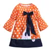 Neue Baby Mädchen Kleidung Halloween Mädchen Kleider Langarm Dot Kinder Kleider für Mädchen Halloween Kostüm Kleinkind Mädchen Kleidung Kinder kleidung