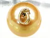 Fine Pearls Biżuteria oryginalna 12 mm okrągłe złote żółte południowe morze południowe wisiorek 14K Solid9134109