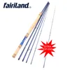 Fairiland 2018 Ny flugfiske stång med extra toppspets 3,4m 5 avsnitt 6/7 7/8 8/9 Karbonfluga Fiske Pole Aluminium Reel Seat Fly Rod