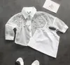 2018 nuova moda estiva bianca ragazze camicie manica lunga ragazze top camicette canotte + camicia 2 pezzi / set boutique abbigliamento per bambini vestiti per bambini