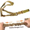 Cały nowy taktyczny jeden pojedynczy 1 -punktowy bungee karabin pistoletowy Sling Airsoft Regulowany pasek długości z powiększonym metalowym klipsem 251A4752265