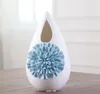 ceramic Water droplets creative concise abstract flower vase pot home decor craft room decoration handicraft porcelain figurine