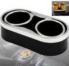 Car Styling Universal Auto Car Truck Adhesive Mount Dual Cup Holder Drink Bottle Holders + 2 Top Rings DXY88