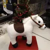 Wysokiej jakości pluszowe zabawki 35 cm White Horse Ornaments Dolka na Boże Narodzenie wypchała Podróż do Dnia Zachodniego Dnia Dziecka LA0004