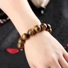 Joyería de moda Transfer luck Pulsera púrpura Chakra Yoga Beads Piedra volcánica 8mm Pulseras de cuentas de piedra natural para mujeres